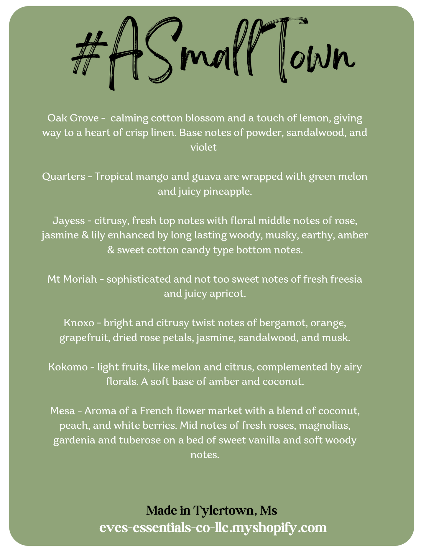 A Small Town Collection Laundry Soap